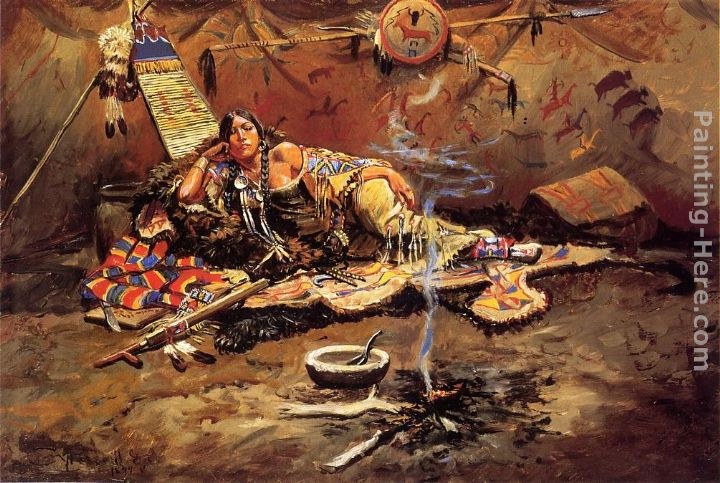 Charles Marion Russell Waiting and Mad